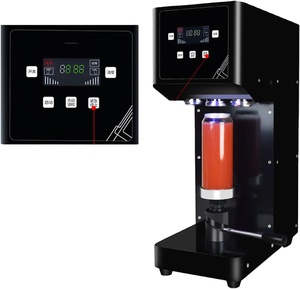 Machine de scellage de boîtes semi-automatique mécanique pour l'emballage de boissons et d'aliments avec bouchonnage en aluminium - Product Image 1