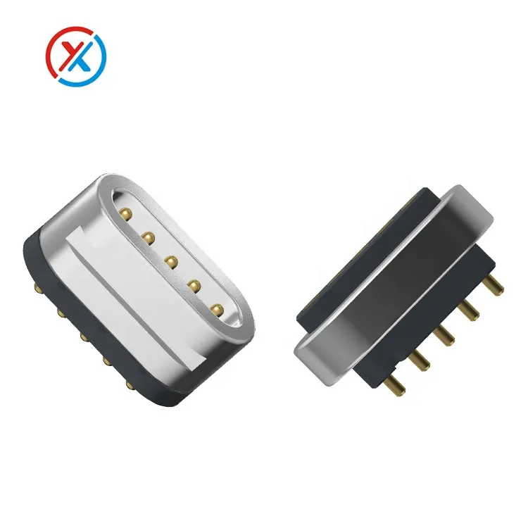 Source manufacturer magnetic pogopin connector For GPS car DVD 5pin Magnetic connector