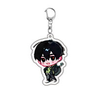 Porte-clés en acrylique double couche double face Alien Stage Chibi, pendentif de sac, stock transfrontalier, livraison directe, ornement suspendu Anime