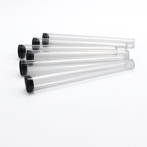 Bulk Wholesale 125mm Plastic Acrylic Conic Clear <b>Tube</b> for King Size 109mm Rolled Cone Cigarette Storage with <b>Silicone</b> Lid - Product Image 3