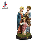 Figurines catholiques classiques de la Sainte Famille de 5 pouces personnalisables, fabriquées en résine durable