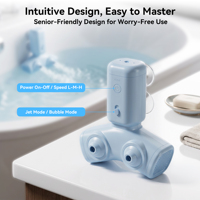 Machine à jets d'eau électriques sans fil pour bain à bulles, avec ventouses, spa à domicile, étanche IPX7, chargeur magnétique, moteur BLDC