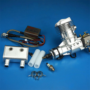 Original DLE Model Aircraft Engine DLE55 <b>Gasoline</b> Single Double Cylinder Two Stroke Side Exhaust Natural Wind Cooling Hand Start - Product Image 1