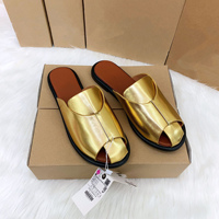 Sandales mules classiques en cuir PU à bout ouvert, semelle souple, confortables, décontractées pour femmes, chaussures décontractées