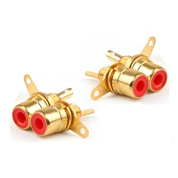 Offre Spéciale RCA plaqués or lotus Connecteur Femelle À Montage Sur panneau Pour audio vidéo