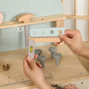 EDULAND OEM ODM <span class=keywords><strong>Juguete</strong></span> de Banco de Trabajo de Madera Montessori, Juego de Imitación para Niños, Mesa de <span class=keywords><strong>Herramientas</strong></span> de Ingeniería Educativa Temprana - Product Image 5
