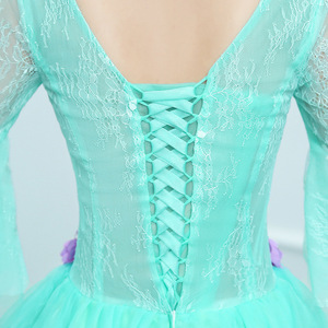 Ice Blue Tulle Evening Gown Long Skirt Stage Performance Costume Women Adult Spring 2026 Art Exam Dress - Product Image 4