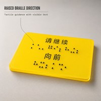 Panneaux de signalisation en braille en acrylique personnalisés pour les maisons de retraite, les cinémas, les établissements médicaux et les espaces publics