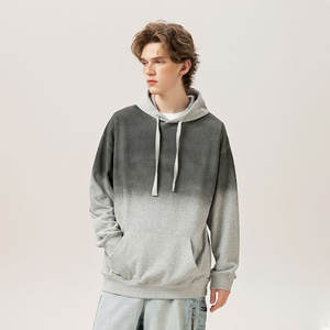 Sudadera Holgada Extra Grande de Lana Gruesa de 370 g/m², Estilo Retro Moderno, con Degradado Circular y Lavado Ácido, Personalizable - Product Image 2