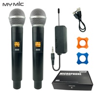 MY MIC WX15 portable portable double canaux dynamique karaoké UHF microphone sans fil pour studio chant église discours scène