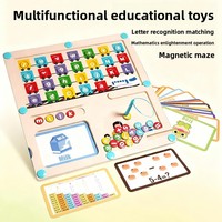 Nouveau produit tendance : Tableau éducatif 3-en-1 pour l'apprentissage des lettres, des nombres et des opérations, jouet éducatif pour enfants