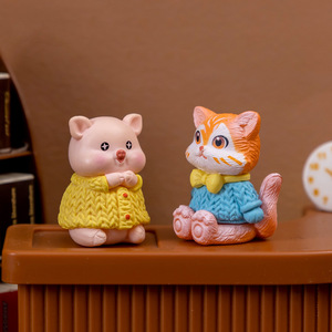 Figuras de Animales en Miniatura para Paisajes en Miniatura, Lindos Cerditos, Perros y Gatos, Regalo para Niños, Decoración para el Hogar, Adornos para Jardín de Hadas - Product Image 5