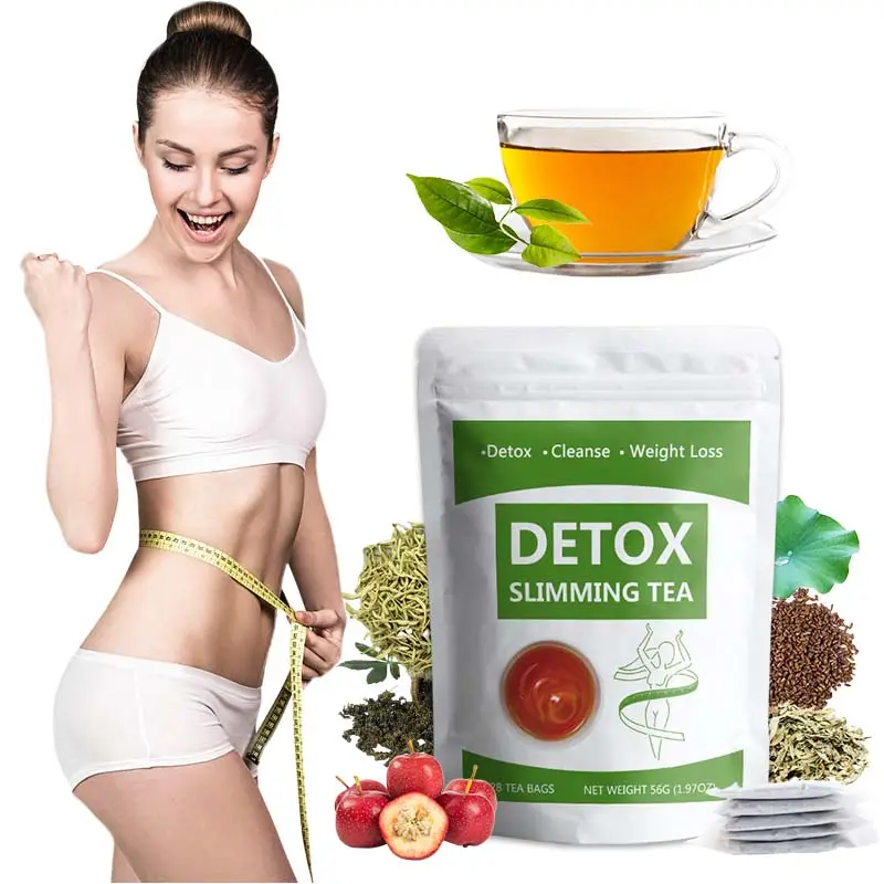 Частная этикетка для похудения органический травяной чай с плоским животиком 28day Детокс-чай