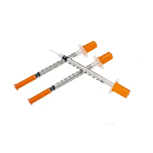 Оптовая цена, оранжевый одноразовый шприц для инсулина с ультратонкой иглой u100 U40