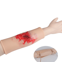 Modelo de Herida de Trauma para Primeros Auxilios, Almohadilla de Silicona Simulada para Entrenamiento de Vendar Heridas con Sangrado y Laceraciones para Paramédicos