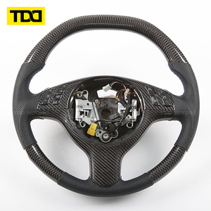 Volant en cuir suédé italien personnalisé TDD, en fibre de carbone forgée, pour BM-W M3 M5 E46 E39 X5 E53 Z3 E36 - Product Image 3