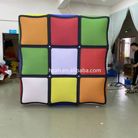 Cube magique géant gonflable cube puzzle gonflable avec lumières led pour la publicité