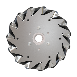 14165 Roda <span class=keywords><strong>Mecanum</strong></span> 152 mm 6 Polegadas De Alumínio <span class=keywords><strong>Mecanum</strong></span> Rodas Conjunto 2 Esquerda 2 Direita Básico Nova Condição Rolo De Aço Inoxidável - Product Image 6