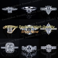 Bague de fiançailles personnalisée pour femme avec diamant de laboratoire IGI taille brillant rond, en argent S925, plaqué or massif 10K 14K 18K, bijoux en diamant