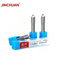 Fraise à graver JINCHUAN PCD 4F en diamant pour CNC, outil de gravure pour le granit, le marbre, la pierre, le graphite, l'aluminium