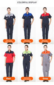 Veste d'atelier d'été respirante en coton à manches courtes, vêtements <span class=keywords><strong>de</strong></span> protection professionnelle personnalisés - Product Image 2