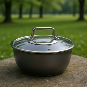 Coperchio in vetro con manico in acciaio inox da 8 pollici per pentole da cucina - Product Image 3