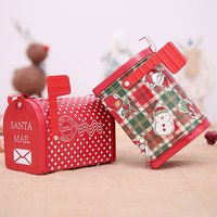 Buzón de hierro forjado de Navidad para niños, caja de dulces con dibujos animados, adornos, hojalata, nuevos productos