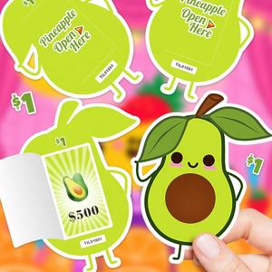 Conception écologique Carte de victoire instantanée Amusant Designs créatifs Nouveau style de motifs de couleur Onglets à tirette à une fenêtre Billets de jeu - Product Image 1