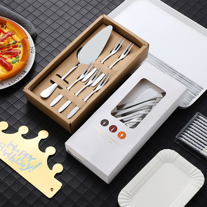 ชุดมีดเค้กสแตนเลสสีทอง 24 ชิ้น พร้อมกล่องของขวัญสำหรับงานวันเกิด - Product Image 2
