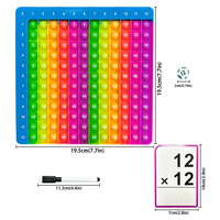 Jouet sensoriel mathématique pour l'éducation préscolaire : Tableau de la table de multiplications et cartes flash de multiplication avec cartes mathématiques multiples – Outil d'apprentissage