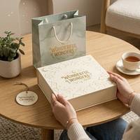 Sacs en papier de luxe avec fermeture magnétique, boîte cadeau avec ruban pour petites entreprises, grands anniversaires, mariages, Noël, personnalisable