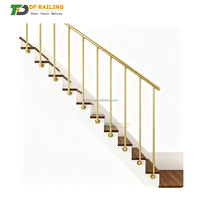Rampe d'escalier intérieure DF en acier inoxydable SS304 316, mains courantes d'escalier industrielles à fixation murale, rampe d'escalier intérieure