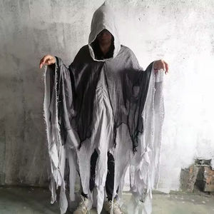 Capa de Halloween Capa Cos <span class=keywords><strong>Ropa</strong></span> para adultos Vestido de esqueleto andrajoso Horror Ghost Costume Props - Product Image 3