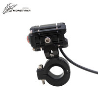 Facile à installer, universel, 12V 10W, IP67, étanche, LED Devil Eye, phare auxiliaire pour moto, couleur rouge, faisceau haut/bas, petit modèle
