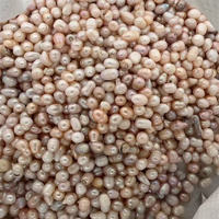 Perles naturelles de couleur champagne sans trou, de 8 à 10 mm, en vrac, pour la fabrication de bijoux, colliers, boucles d'oreilles