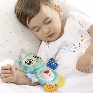 Poupée douce pour bébé, son et lumière, Animal, électrique, Musical, confortable, bébé hibou, jouet de sommeil pour nouveau-né - Product Image 2