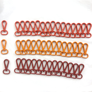 Custom colorful swivel carabiner logo metal bag hardware metal dog buckle handbag hardware d ring bag parts