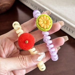 Realistico Fruit Coil Scrunchie <span class=keywords><strong>per</strong></span> trecce dolce senza danni cravatta <span class=keywords><strong>per</strong></span> le ragazze - Product Image 3