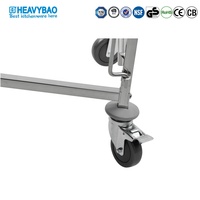 Heavybao 15 pièces casseroles en acier inoxydable équipement Commercial hôtel plateau casserole support boulangerie chariot cuisine pain service chariot