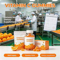 Gommes de vitamine C à l'acide ascorbique de qualité supérieure, source naturelle, sans sucre, faible en gras, soutien immunitaire, complément alimentaire en gommes