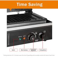 Gaufrier commercial 1500W électrique antiadhésif avec revêtement en téflon 122-572 ℉   Gaufrier réglable pour les fêtes
