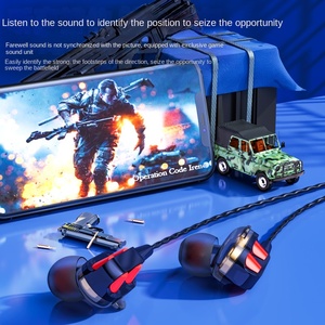 Auriculares con cable en la oreja de bobina móvil doble, resistente al agua, <span class=keywords><strong>ANC</strong></span> LED <span class=keywords><strong>BT</strong></span> 5,3, Control Manual para teléfono móvil - Product Image 4