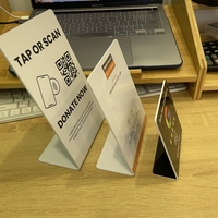 Papan Nama Digital keran NFC kosong yang dapat dicetak dan menampilkan dudukan Menu meja tanpa sentuhan
