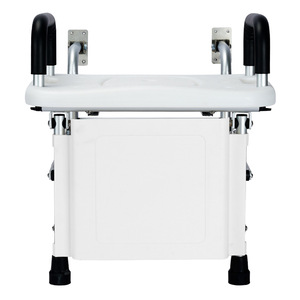 Squat Toilet Seat Folding Adjustable Aluminum Alloy With <b>Grab</b> <b>Bars</b> For Bathroom Use - Product Image 3