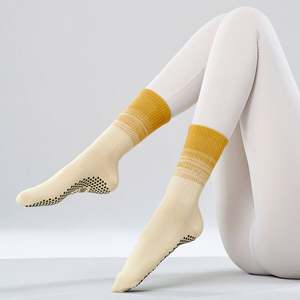 High Quality Custom Embroidery Logo Crew Cotton Pilates <b>Socks</b> Non Slip Yoga Heart Grip <b>Socks</b> Pilates - Product Image 2