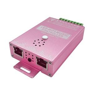 Jiuan Wifi âm nhạc điều khiển lc2000b DC 5-30V SPI RGB <span class=keywords><strong>LED</strong></span> Built-in microphone DMX512 thông minh điều khiển <span class=keywords><strong>RJ45</strong></span> Thác 20m - Product Image 1