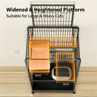 Grande cage à chat de luxe à 3 niveaux avec espace libre, maison pour chat, arbre à chat, nid pour chat, vente en gros
