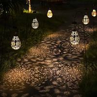 Lampe solaire d'extérieur pour jardin, lustre en fer, lampe de pelouse, clôture, lampe de projection LED suspendue, offre spéciale