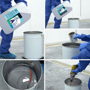 Revêtement liquide auto-nivelant haute brillance antidérapant en résine époxy, peinture au sable coloré pour effet <span class=keywords><strong>marbre</strong></span> sur sol en ciment - Product Image 3