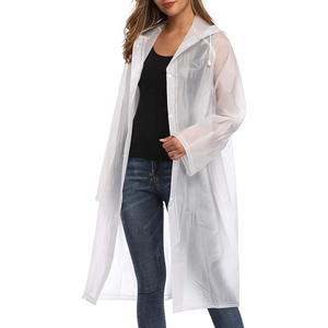 फैशन ईवा वयस्क बच्चे रेनकोट Thickened निविड़ अंधकार बारिश पोंचो कोट स्पष्ट पारदर्शी महिलाओं आदमी Outdooren यात्रा बरसाती - Product Image 5